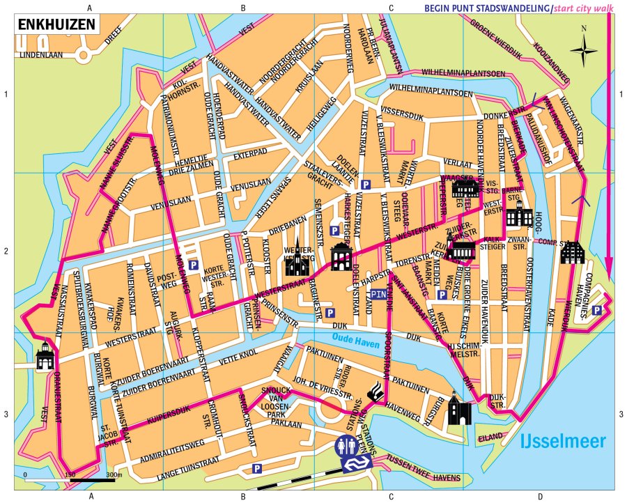 enkhuizen karte Stadtrundgang in Enkhuizen   Freebee Map